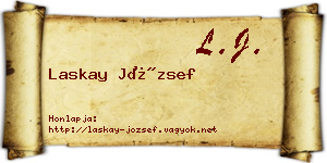 Laskay József névjegykártya